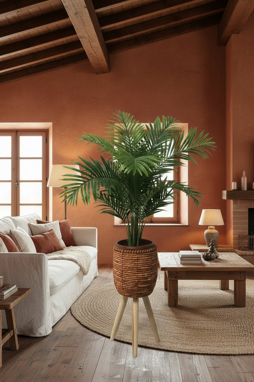 Macetero set 3 Fibra Madera 34x34x60cm