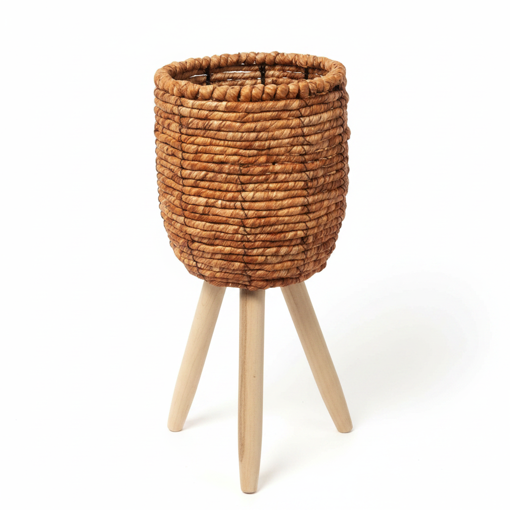 Macetero set 3 Fibra Madera 34x34x60cm