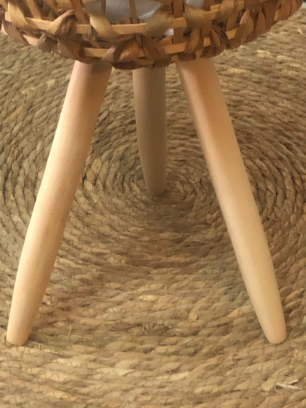 Rattan-/Glaskerzenhalter 26x26x52cm