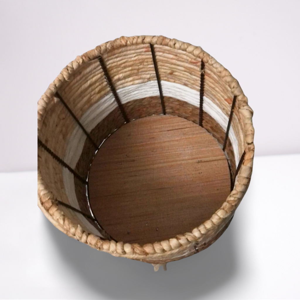 Macetero Set 3 Fibra Natural bicolor 32x32x60Cm