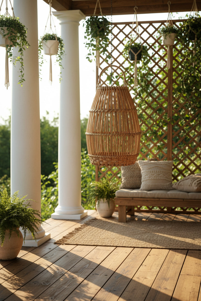 Lampenschirm aus Naturrattan Ayana