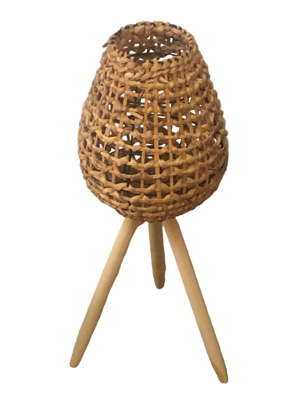 Rattan-/Glaskerzenhalter 26x26x52cm