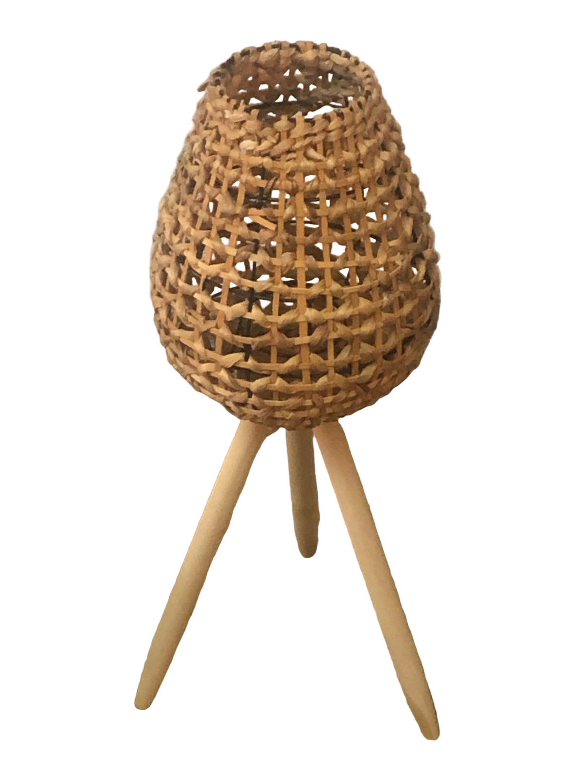 Rattan-/Glaskerzenhalter 26x26x52cm
