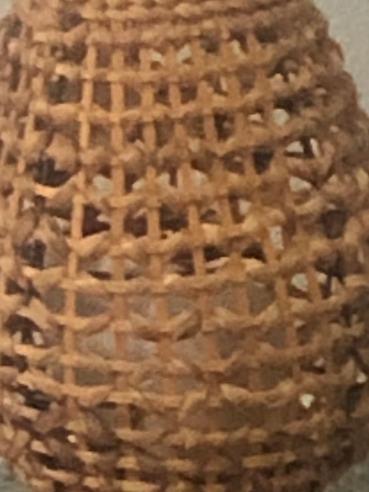 Rattan-/Glaskerzenhalter 26x26x52cm