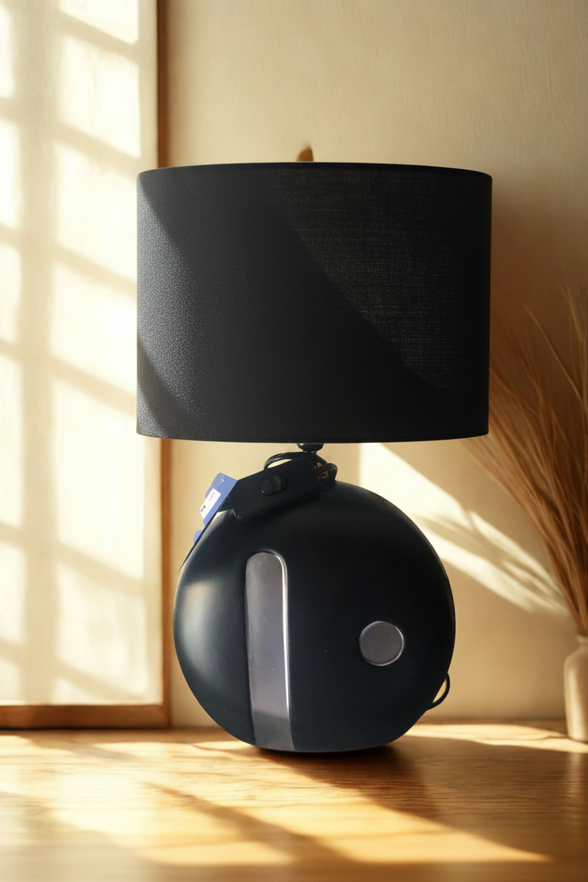 Tischleuchten Keramik Polyester Schwarz DKD Home Decor