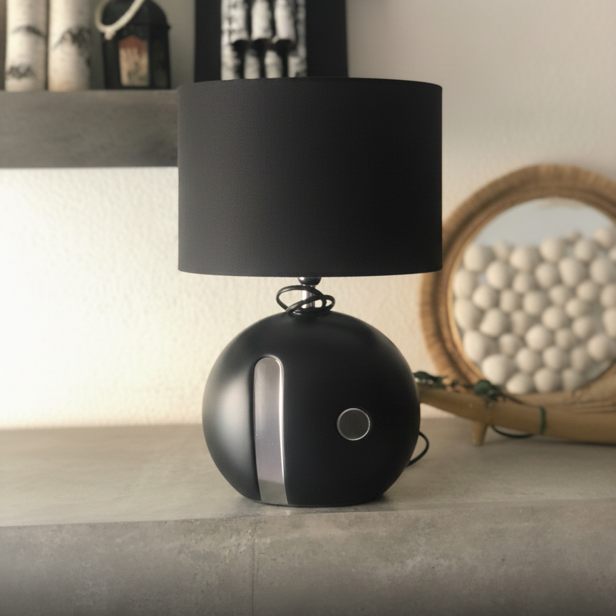 Tischleuchten Keramik Polyester Schwarz DKD Home Decor