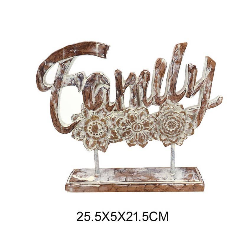 Familia de decoración de resina 25, 5x5x21, 5