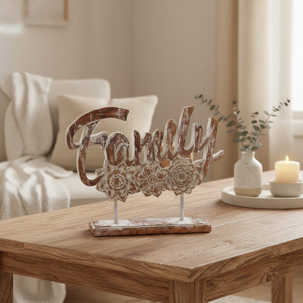 Familia de decoración de resina 25, 5x5x21, 5