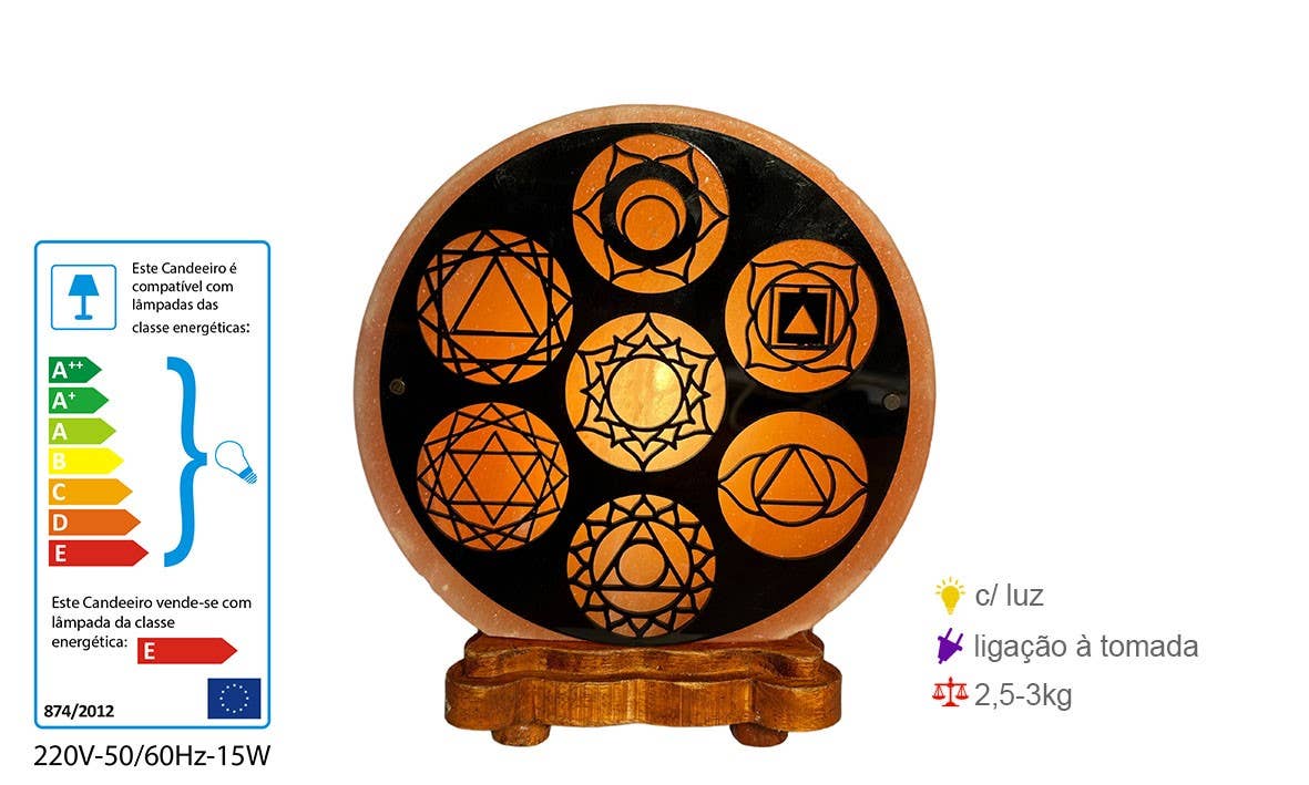 7-Chakra-Salzlampe, 2,5-3 kg